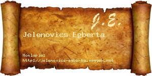 Jelenovics Egberta névjegykártya